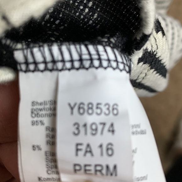 Venus black long sleeve dress with zig zag skirt, Small - Picture 5 of 6